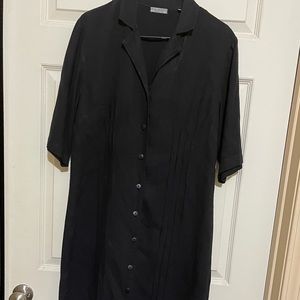 Vintage Russ Beren Pleated Linen Dress, Size Medium